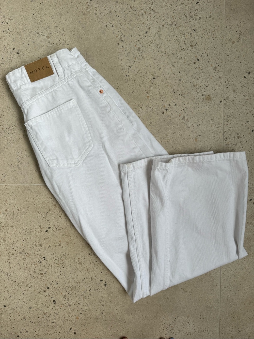 Motel Rocks White Parallel Jeans - Picture 3 of 4
